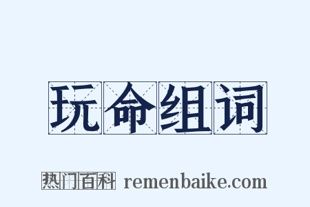 玩命组词是什么意思的图片